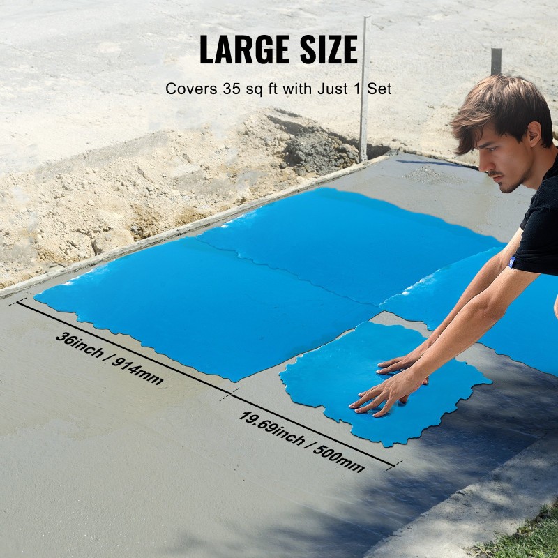 Betonin leimausmatot polyuretaani liuskekivi 900x900 mm ja 500x500 mm 4 kpl