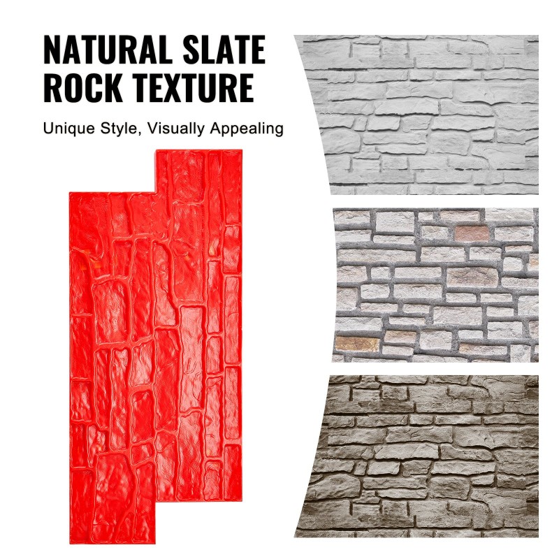 Betonipainantamatto polyuretaani 740×330×24 mm liuskekivikuviolla lattioille terasseille