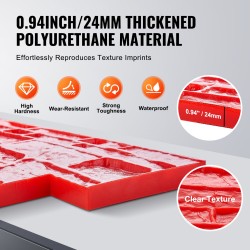 Betonipainantamatto polyuretaani 740×330×24 mm liuskekivikuviolla lattioille terasseille