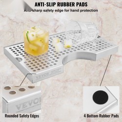 Tippa-allas 304-ruostumatonta terästä 300x180x25 mm 4 kumityynyä irrotettava kansi