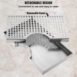 Tippa-allas 304-ruostumatonta terästä 300x180x25 mm 4 kumityynyä irrotettava kansi