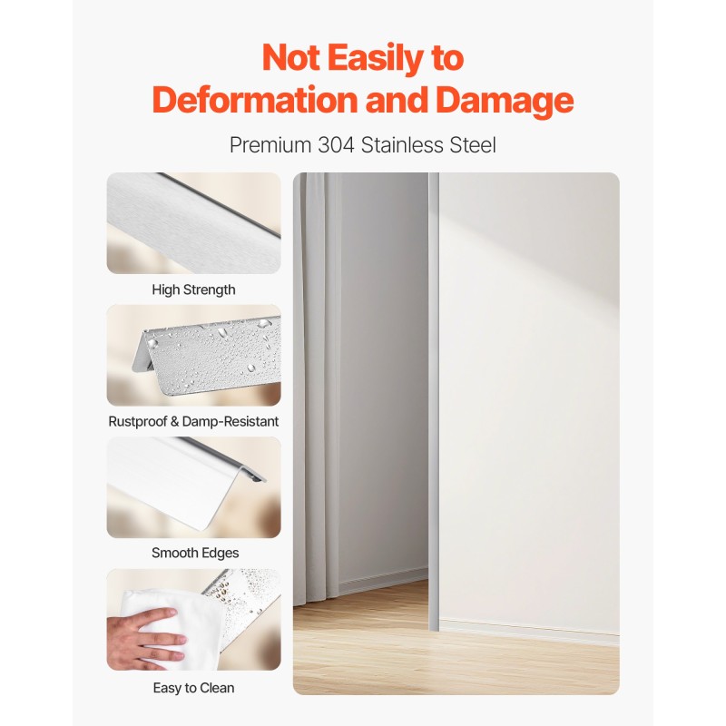 Seinän kulmasuoja SUS304 harjattu 25x25x1217 mm 10 kpl 3M-tarra