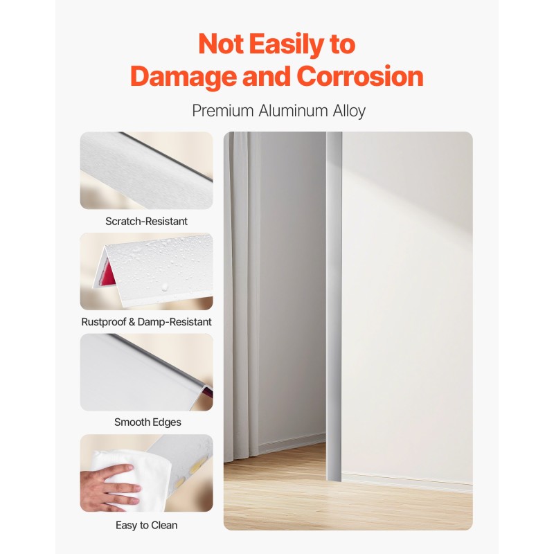 Alumiiniseos seinän kulmasuoja L-mallinen 90 asteen 50x50x1217mm 12 kpl 3M-teippi