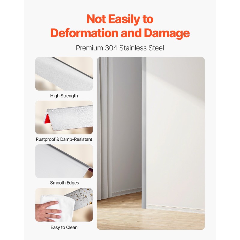 Seinän kulmasuojat 304-ruostumatonta terästä 50 x 50 x 1217 mm 10 kpl