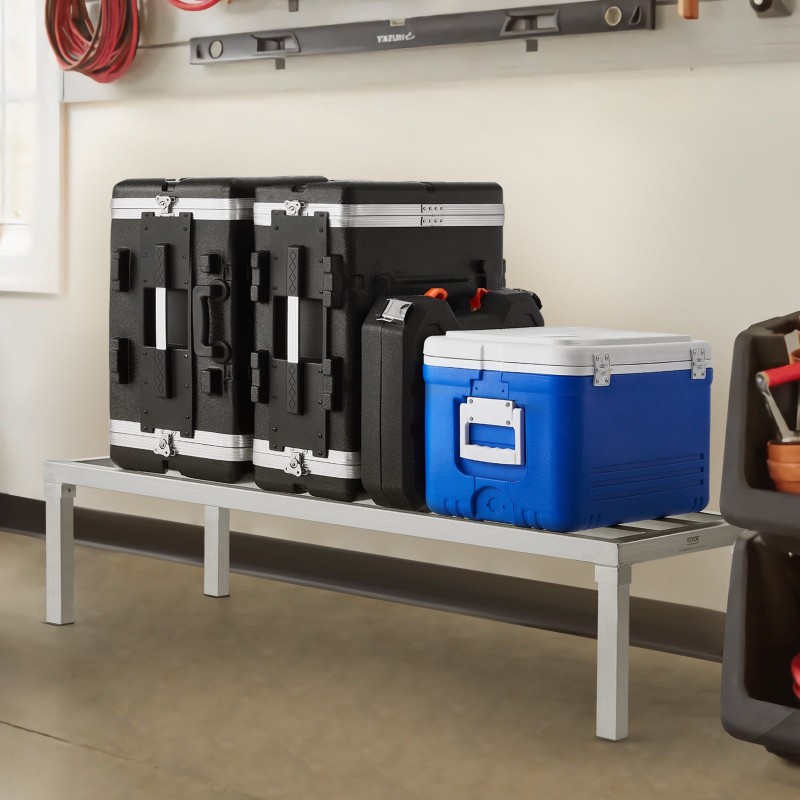 Alumiininen varastohylly 1219 x 508 x 305 mm kantavuus 817 kg