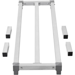 Alumiininen lattiatasoinen varastohylly 48x14 tuumaa 8 tuumaa korkea 454 kg kantava