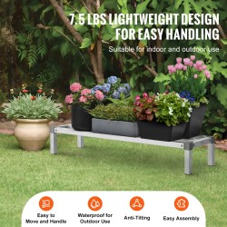 Alumiininen lattiatasoinen varastohylly 48x14 tuumaa 8 tuumaa korkea 454 kg kantava