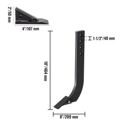 Laatikkoäkeen piikkisarja hiiliterästä 18 tuumaa 4 kappaletta 6 hammasta