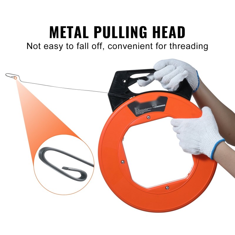 Eristävä vetojousi mangaaniterästä 73,2 m 3 mm sähkökaapeleiden vetoon