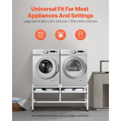 Pesukoneen ja kuivaajan jalusta hiiliteräs kantavuus kaksisataakuusikymmentäseitsemän kilogrammaa kaksitasoinen neljä