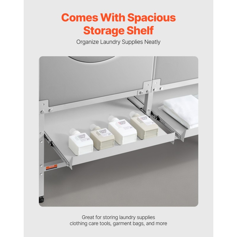 Pesukoneen ja kuivaajan jalusta hiiliteräs kantavuus kaksisataakuusikymmentäseitsemän kilogrammaa kaksitasoinen neljä