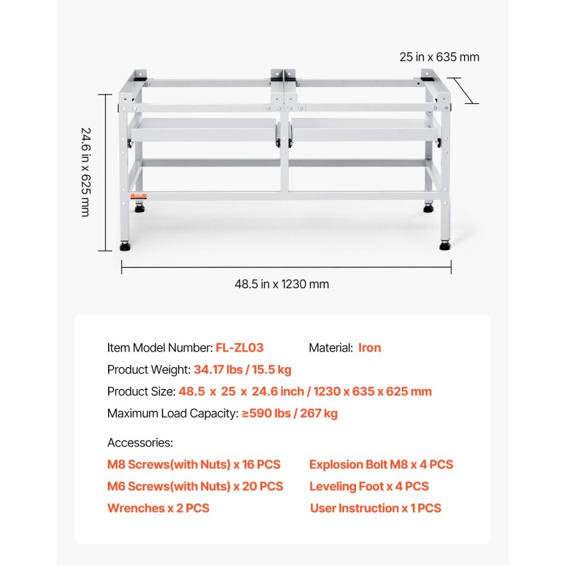 Pesukoneen ja kuivaajan jalusta hiiliteräs kantavuus kaksisataakuusikymmentäseitsemän kilogrammaa kaksitasoinen neljä