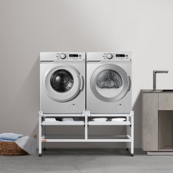 Pesukoneen ja kuivaajan jalusta hiiliteräs kantavuus kaksisataakuusikymmentäseitsemän kilogrammaa kaksitasoinen neljä