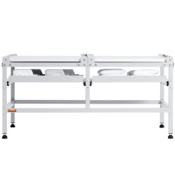 Pesukoneen ja kuivaajan jalusta hiiliteräs kantavuus kaksisataakuusikymmentäseitsemän kilogrammaa kaksitasoinen neljä