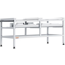 Pesukoneen ja kuivaajan jalusta hiiliteräs kantavuus kaksisataakuusikymmentäseitsemän kilogrammaa kaksitasoinen neljä