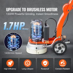 Betonilattian hiomakone 250 mm timanttilaikka 2200 watin märkä- ja kuivakäyttö säädettävä työntöaisa