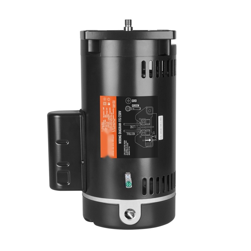 Uima-altaan pumpun sähkömoottori 1 hv 56Y neliölaippa 115/230V 3450 kierrosta minuutissa vastapäivään