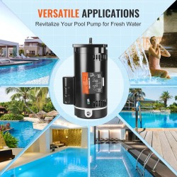 Allaspumppumoottori 2 hv 230 V 3450 kierrosta minuutissa 56Y neliölaippa vastapäivään pyörivä