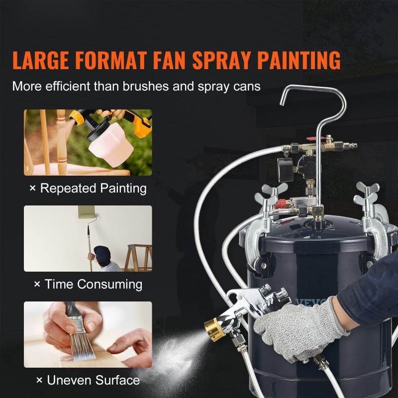 Teräspaineastia 10 l 2 maaliruiskua 1,5 mm ja 4 mm