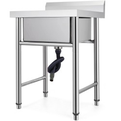 Pesuallas yksialtainen ei magneettisesta ruostumattomasta teräksestä 44x42x25 cm ammattikeittiöön