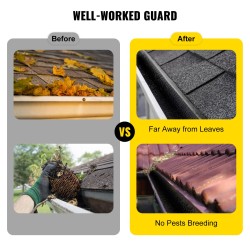 Ränninsuojaharja 10 kpl sopii 5 tuuman ränneille galvanoitu teräs polypropeeni