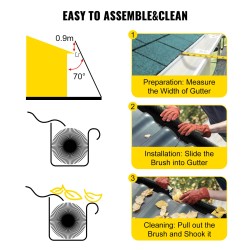 Kourusuojaharja teräs ja polypropeeni 11 cm 40 kpl sopii 5 tuuman kouruihin