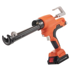 Akkukäyttöinen saumamassapistooli rautarunkoinen PA6-muovikuori makkarapatruunoille 20-volttinen 600 ml