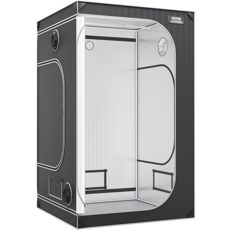 Kasviteltta 2000D Oxford-kangas 122 x 122 x 203 cm heijastava Mylar tarkkailuikkunalla