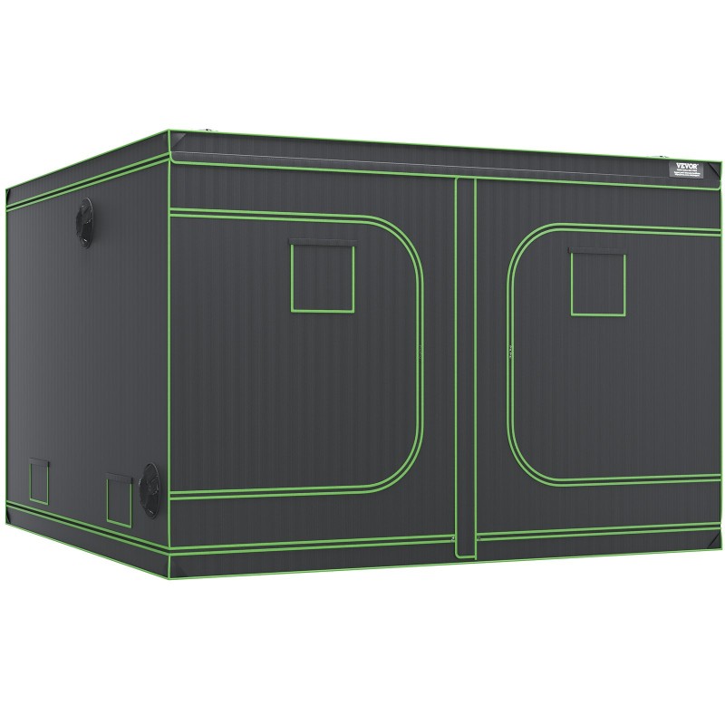 Kasviteltta 300x300x200 cm 600D heijastava sisäpinta teräsrunko tarkkailuikkunalla