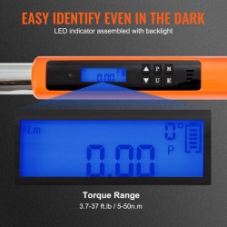 Digitaalinen momenttiavain 9,5 mm 5–50 Nm tarkkuus ±2% kromivanadiiniteräs