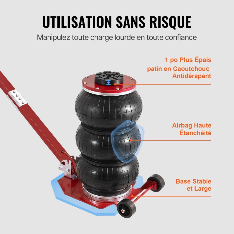 Ilmatunkki 3 tonnia kolmipussinen 140–450 mm nostokorkeus kuusi teräsputkea