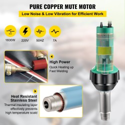 PVC-muovihitsain 1600W 220V portaattomalla lämpötilansäädöllä 40–600°C 3 m virtajohdolla