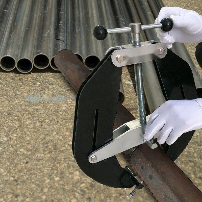 Putkikiristin hiiliteräsrunko 12,7–30,5 cm halkaisijalle hitsaukseen kevyt hienosäätöruuvein