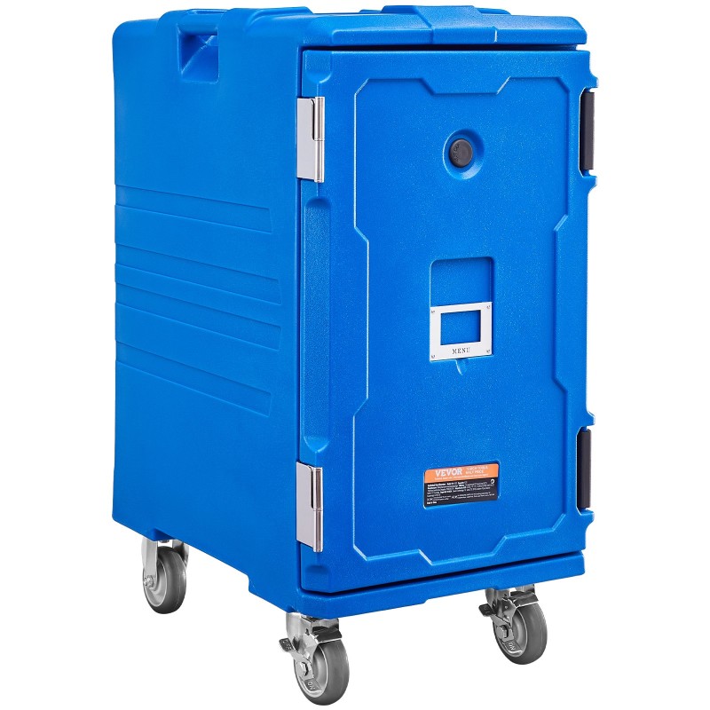 Lämpöeristetty ruoankuljetuslaatikko 120 litraa lasikuituvahvistettu muovi kantokahvoilla pyörillä ravintoloille