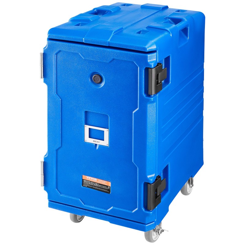 Lämpöeristetty ruoankuljetuslaatikko 120 litraa lasikuituvahvistettu muovi kantokahvoilla pyörillä ravintoloille