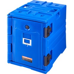 Eristetty ruokakuljetuslaatikko 90 L sininen pinottava etupuolelta täytettävä