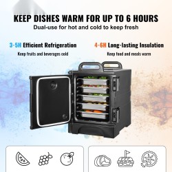 Eristetty ruokalaatikko 75 l 50 mm eristys pinottava etulastaus