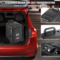 Eristetty ruokalaatikko 75 l 50 mm eristys pinottava etulastaus