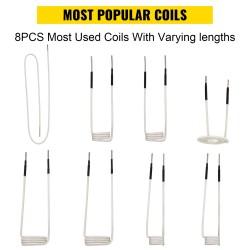 Induktiokelasarja 8 osaa termoplastipinnoitettuja joustavia keloja pulttien irrotukseen