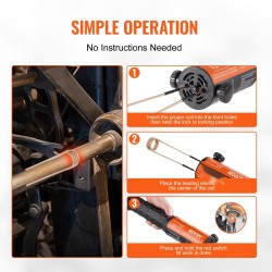 Magneetti-induktiolämmityssarja 1000 W 230V käsikäyttöinen 10 eri kelaa LED-valolla pulttien irrotukseen