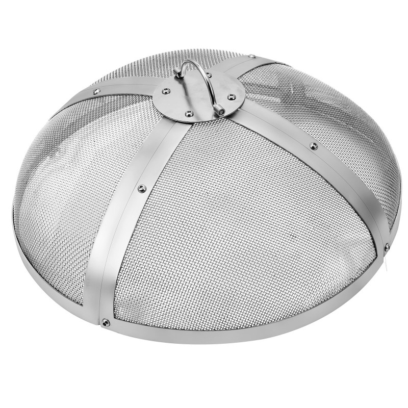 Pyöreä 20 tuuman kipinäsuoja ruostumatonta terästä renkaankahvalla