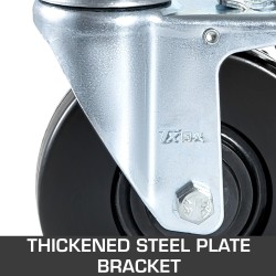 Telinepyörät 4 kpl täyskumilla 12,7 cm kaksoislukitus 200 kg pyörää kohden