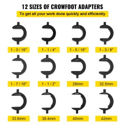 Sisäraidetangon irrotustyökalu kestävä teräsrakenne kaksitoista adapteria puoli tuuman liitäntä säilytyslaukku