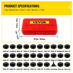 Öljynsuodattimen matalaprofiilinen teräshylsysarja 30 osaa 3/8-tuuman kara musta pinnoite kantolaukku