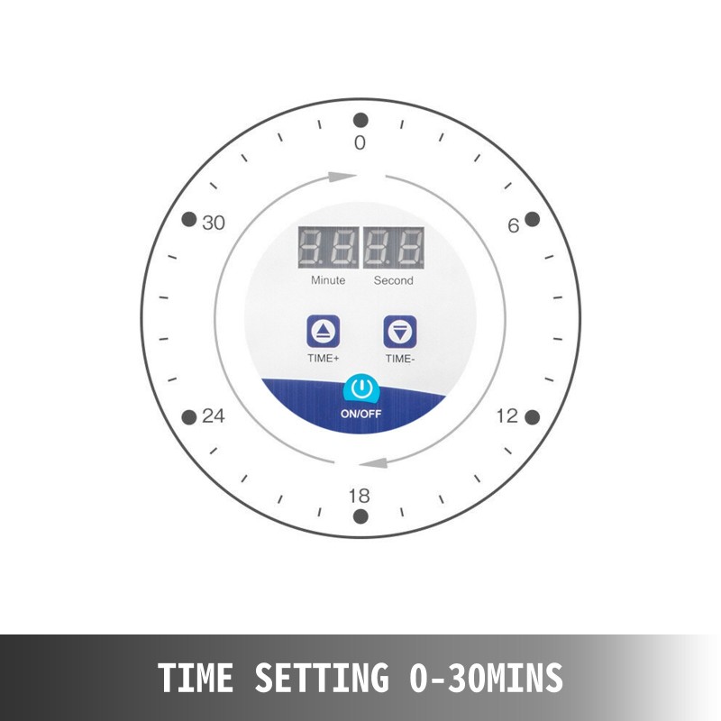 Ultraäänipesuri 3,2 l ruostumaton teräs digitaalinen säädettävä lämmitys ajastin koruille ja pienosille