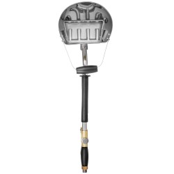 Laasti ja betoniruiskupistooli ruostumattomasta teräksestä neljällä suuttimella kahvalla