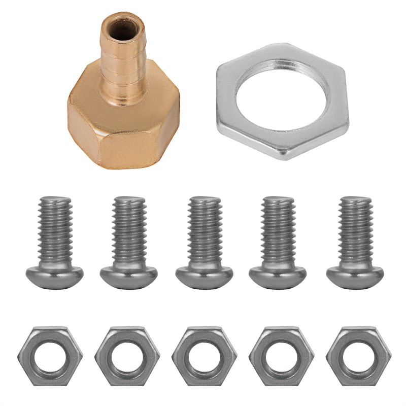 Laasti ja betoniruiskupistooli ruostumattomasta teräksestä neljällä suuttimella kahvalla