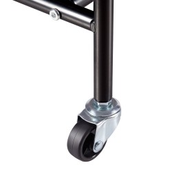 Pyykkikärry kolmiosainen metallirunko vahvat kangaspussit lukittavat pyörät