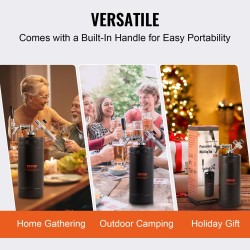 Minitynnyri 4L ruostumaton teräs paineistettu hanalla paineensäätimellä ja painemittarilla vuotamattomalla tiivistyksellä