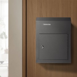 Oven läpi asennettava lukittava avain ja postilaatikko raskas teräslevy 304×150×405mm musta